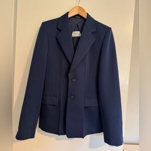 Maison Margiela Navy Hourglass Structured Blazer